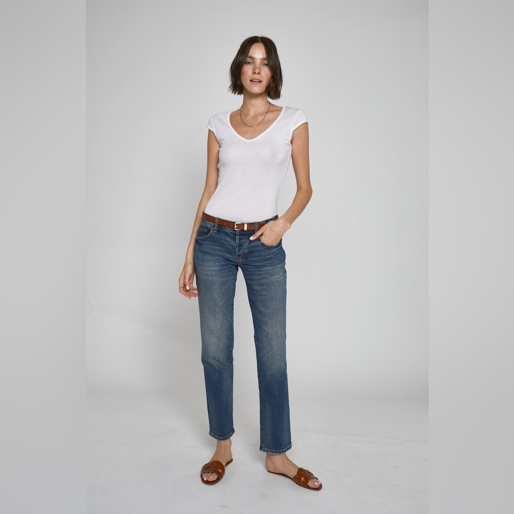 Olive Logan Chester low rise relaxed button fly jeans New